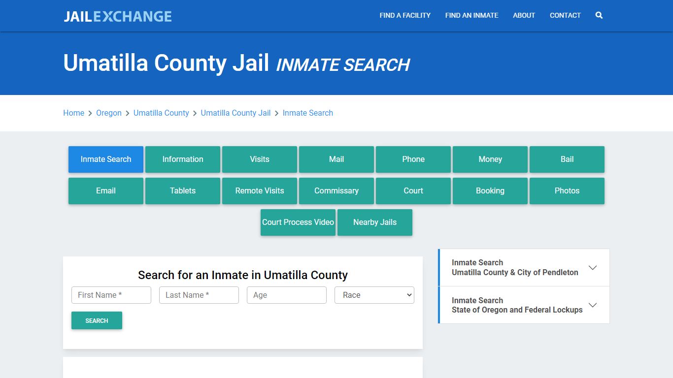 Umatilla County Jail, OR Inmate Search: Roster & Mugshots